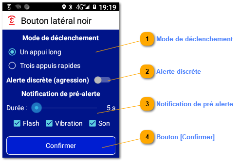 5.2.1. Bouton d'alerte 1