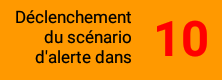 2. Le temps restant avant l'exécution du scénario d'alerte